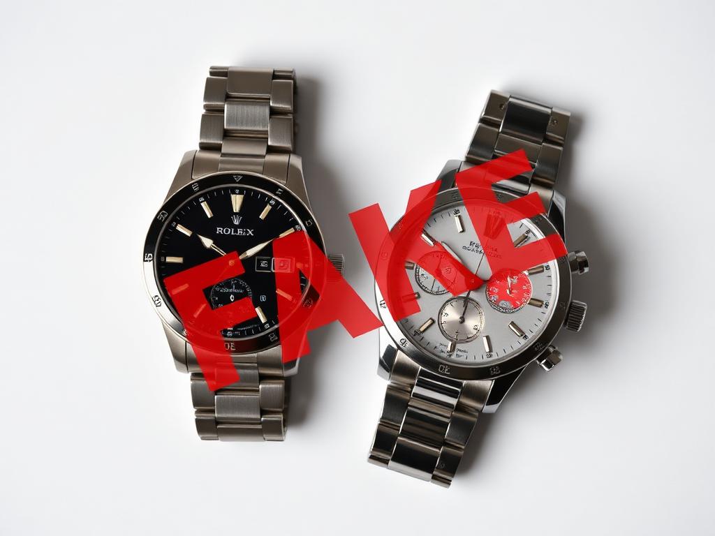 Luxury Watches counterfeit example
