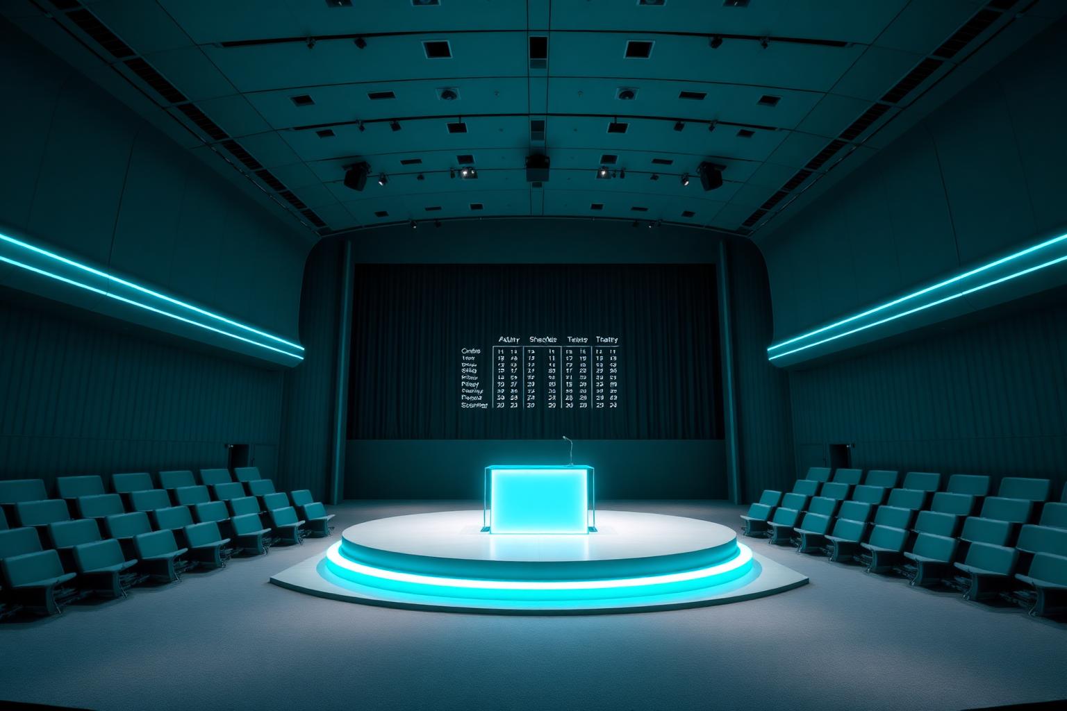 Futuristic event auditorium